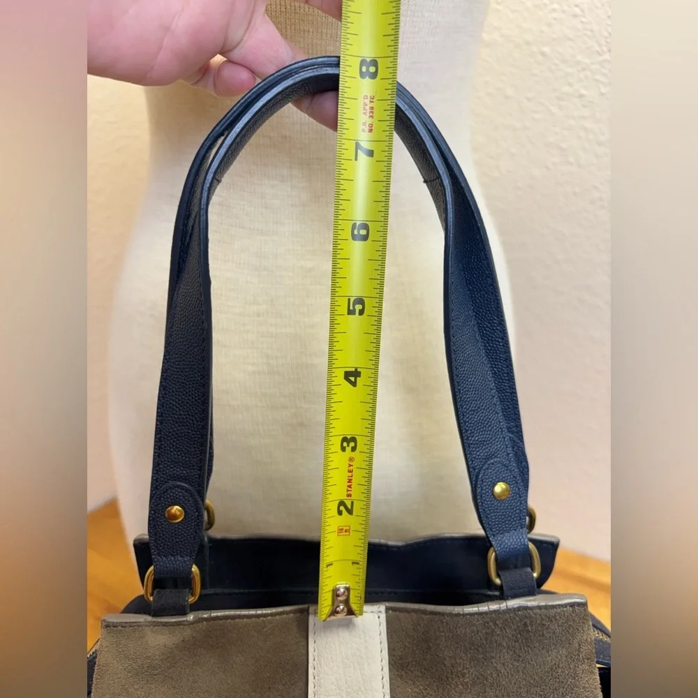 Jerome Dreyfuss Anatole Medium Navy Suede Leather Tie Dye Satchel Crossbody Bag - Picture 8 of 16